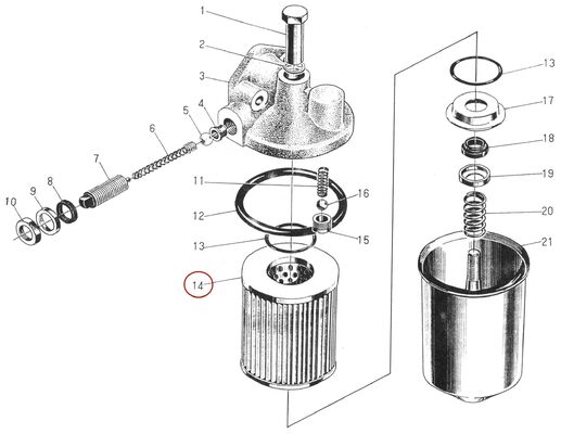 495AG Dieselmotor-Ersatzteil - Ölfilterpatrone - J0810