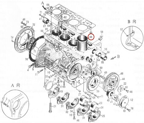 495A-02002 Zylinderhülle für 495AG Dieselmotor Ersatzteil Hergestellt in China